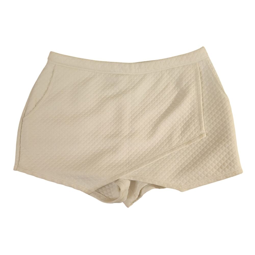 Abercrombie & Fitch Quilted Wrap Asymmetric Skort with Pockets - Size L